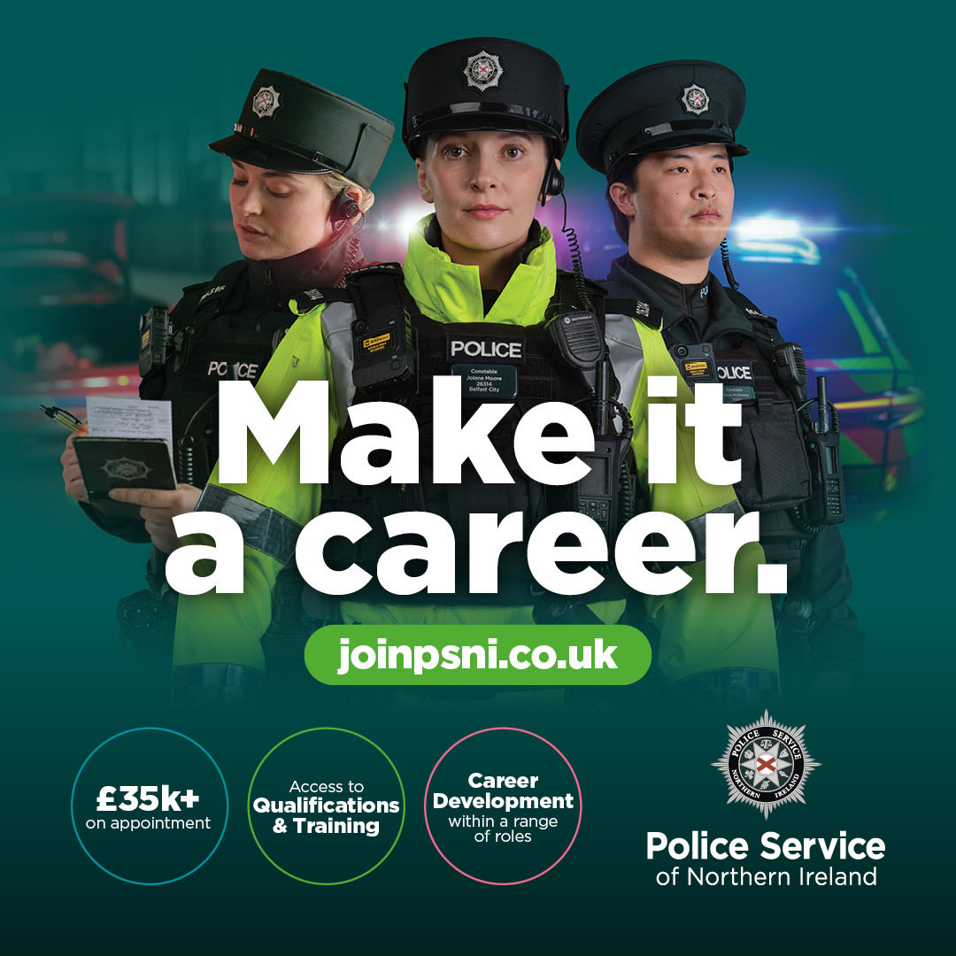 gnimag's tweet photo. Student Officers: Applications Now Open

Calm heads, strong hearts, this is who we are. Make it a career withPSNI

Applications open now: https://t.co/CLOzeUKMS8

@PoliceServiceNI 
#recruitment #CareerOpportunity #officer #community #jobs https://t.co/n0VaQqKEQG