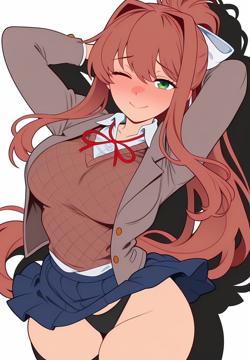Darkzeroreward's tweet photo. Monika sfw https://t.co/MfdQZ26kXs
