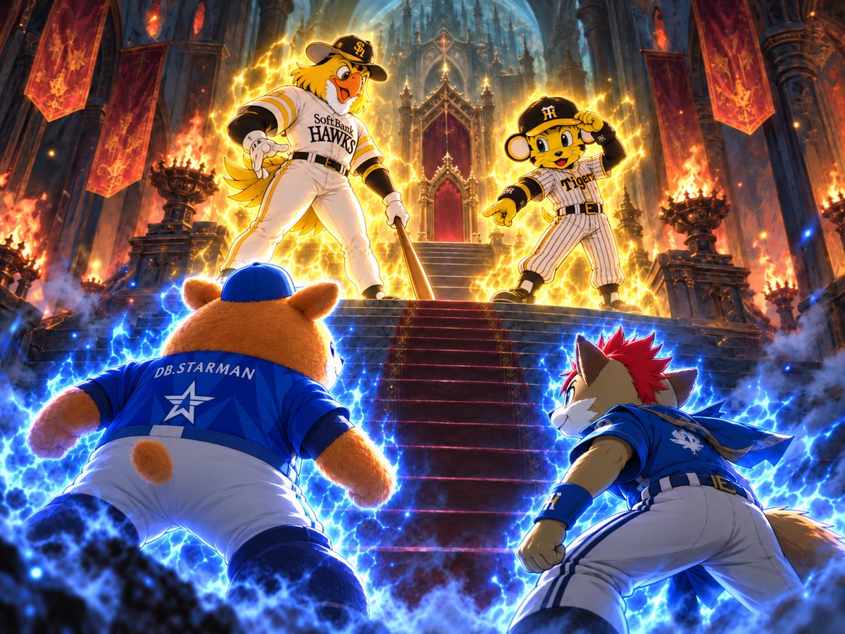 bay_mastyou's tweet photo. 勝つのは、王者の黄か、
それとも、挑戦の青か、 https://t.co/FKedYLPPcz
