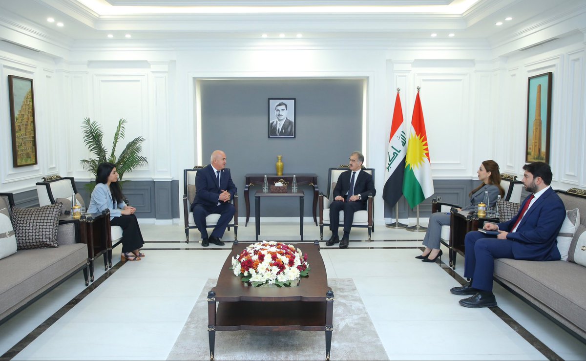 SafeenDizayee's tweet photo. Met with the new Head of @ICRC in the Kurdistan Region, Mukhamed Khavtsukov. Reaffirmed our full support for their valuable work and expressed appreciation for the organization’s past contributions. We also discussed expanding cooperation and key projects. https://t.co/UcBv2UQzuA