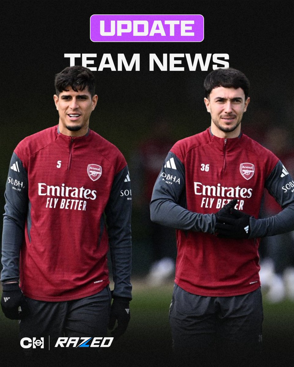 TikiTakaConnor's tweet photo. 🚨 Martin Zubimendi and Piero Hincapie are not spotted from Arsenal open training today after picking up injury in the warm-down against Leeds. https://t.co/LKzVaXiKby