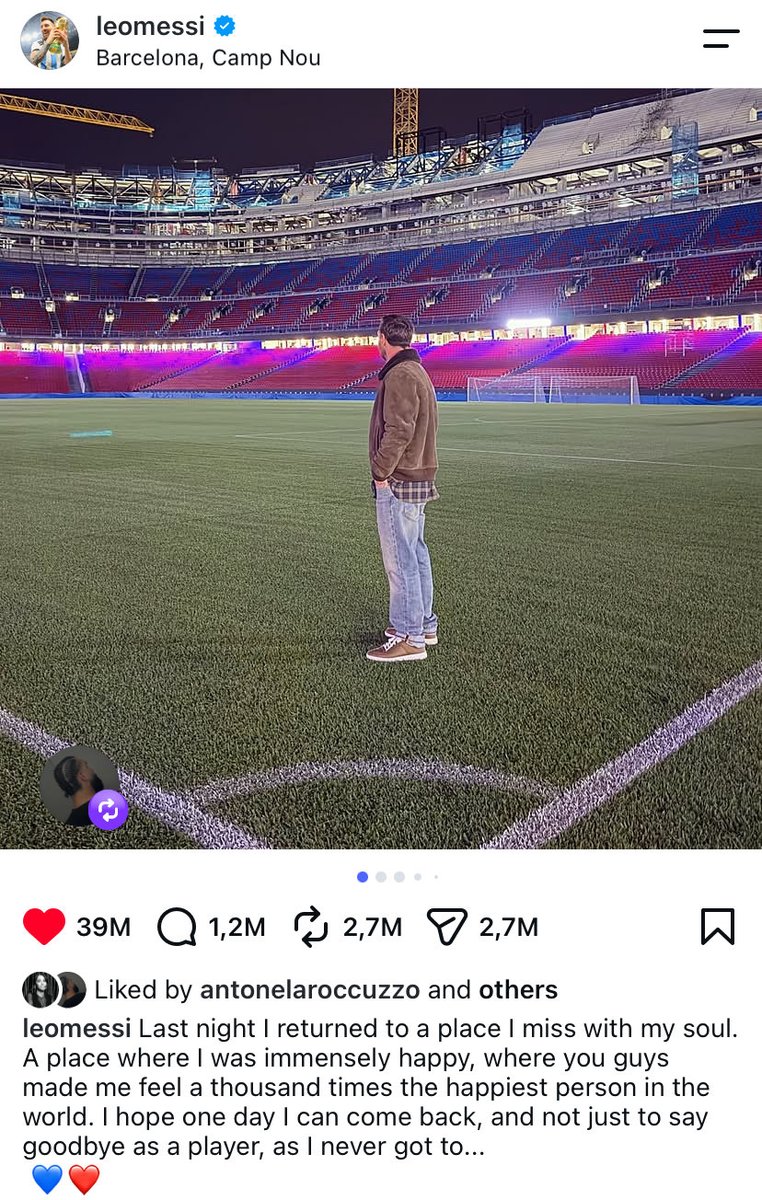 edriapadma's tweet photo. Okay, I’m already calm about this, and I’m trying to be as reasonable as I possibly can 🫠

You’re right about one thing, sh*thead @gaspart no player is bigger than a club. I can agree with that to an extent. But telling Messi that he needs to watch out? Since when has Messi ever claimed that he was bigger than Barcelona? Has he ever complained publicly about not receiving the farewell match he rightfully deserved from @FCBarcelona ? Has he ever demanded special treatment or acted as though the club owed him something? Because as far as I can see, he hasn’t🤨🤷‍♀️

At the very least, Barcelona should have given him the farewell he deserved after everything he contributed to the club. And the way @JoanLaportaFCB handled Messi’s exit remains inexcusable...You can't defend him...No matter how you look at it in other POV...There was a better way Laporta could have handled his exit 😒

And then there’s the way you and the interviewer keep bringing his name into the conversation. Seriously, Gaspart, you even brought up Yamal? What exactly is the correlation? It sounds like you’re trying to draw a comparison and push some kind of “passing the torch” PR narrative...Why? Because of the Ballon d'Or season? Why does Messi’s name always have to be dragged into these conversations? And the way you talk about it makes it sound as though Leo never truly loved Barcelona 🤦🏻‍♀️

Leo loved Barcelona with all his heart. He dedicated most of his life to that club and was one of the biggest reasons Barcelona enjoyed so much glory. His love for the club was never about proving that he was bigger than it. It was about everything he gave to it, everything he achieved there, and the bond he built with the club and the f*cking building itself ...you guys f*cking A*shole 🤬

So let me ask you this again, @Gaspart, @JoanLaportaFCB, @FCBarcelona, @jotajordi13 ...why does it seem so difficult for you all to show Messi the respect he deserves? Why does a player who gave Barcelona so much still have to endure this kind of disrespect? 🙄

You don’t even have to mention him or drag his name in the first place if you guys don't like him...stop making MESSI as the villain...He has never asked to be treated as bigger than the club. After everything he gave Barcelona, all he deserved was respect, gratitude, and especially the farewell he rightfully earned 👊

These are just two examples of how much Messi loves Barcelona. There’s so much more proof out there. Maybe open your eyes and use your brain instead of your d*ck🤦🏼‍♀️