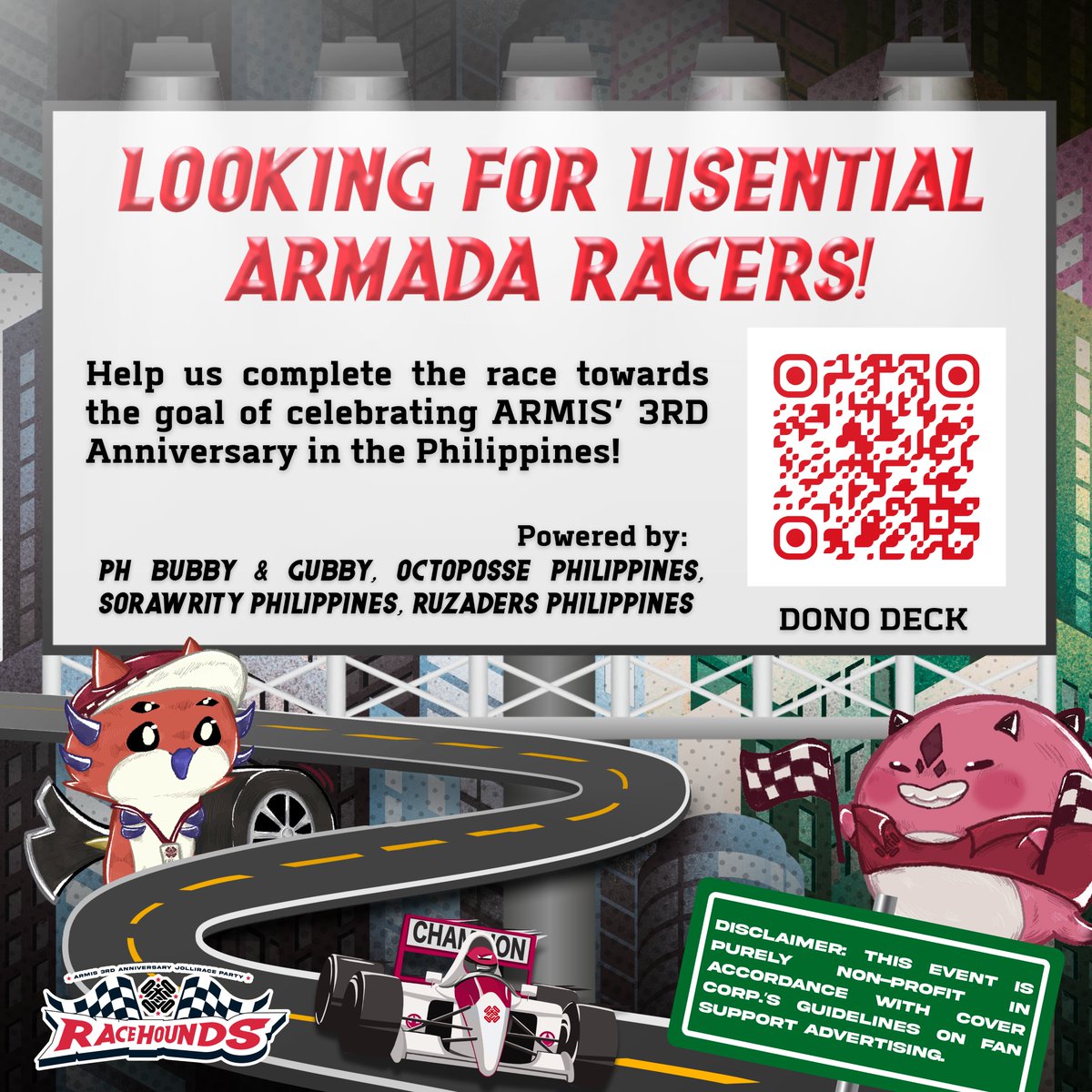 ArmiSilog's tweet photo. 🚨 VROOM VROOM! 🚨

Buckle up and start your engines, ARMADA, 'cuz the race has begun! 

But do you have what it takes to finish it? 🏁😎 

#RACEHOUNDS2026 https://t.co/9aietdS7UM