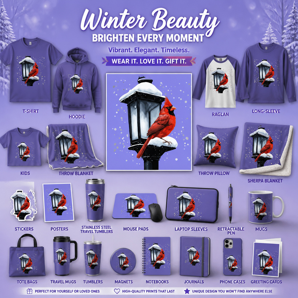 TaicheTees's tweet photo. Winter-Scene with Cardinal-Bird Atop A Street-Lantern #Sweatshirt A little winter magic has landed! ❄️❤️ A scarlet songbird takes the top spot on a snow-covered lantern.
#WinterArt #BirdArt #NatureArt #BirdLovers #taiche #ChristmasArt https://t.co/laYiGSa0Bx #Amazon via @Amazon https://t.co/oG3FF5bJJC