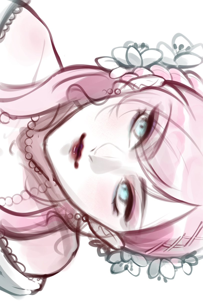 Anhhii26's tweet photo. pink, pearls &amp; flowers 💠
#sketch #WIPㅤ https://t.co/x6PP3DWZ76
