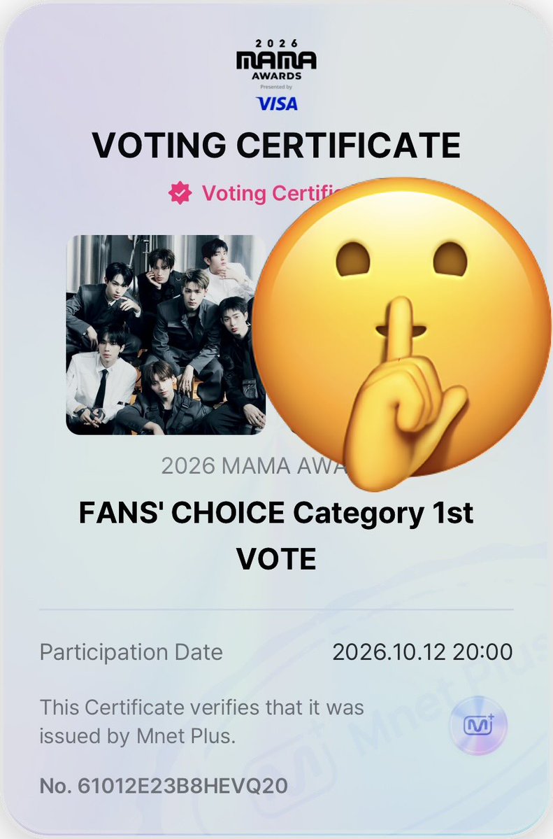 Toker87nexz's tweet photo. I VOTE FOR #NEXZ for #2026MAMAVOTE https://t.co/RbdlIOtiED