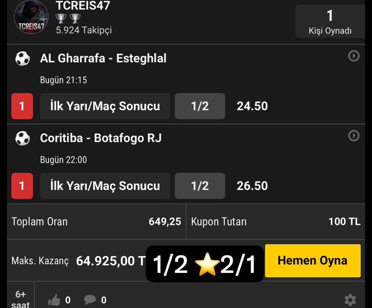 tcreis47's tweet photo. Tekli şekildede değerlendirdim alp kardeşimin maçları herkese bol şans 🔥🧿
Ana yönler bu şekilde aldım #nesine #iyms #iddaa https://t.co/k45M39flAD