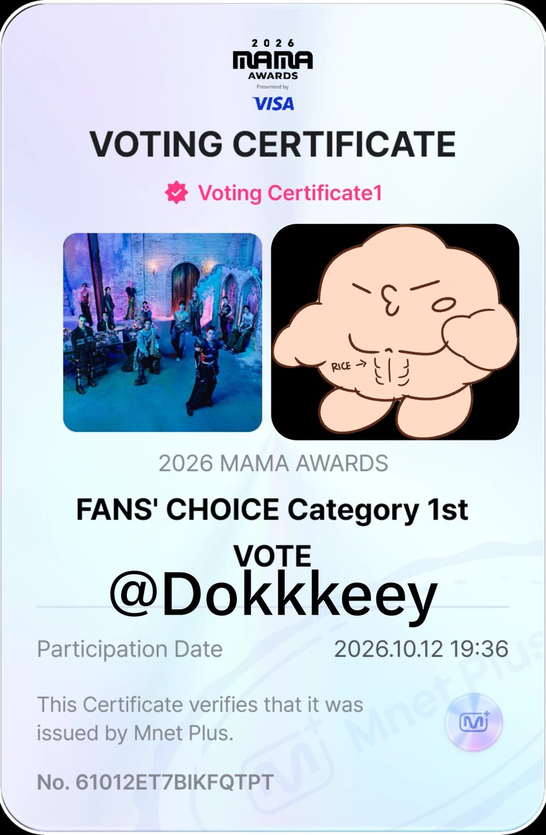 Dokkkeey's tweet photo. VOTE‼️‼️

#2026MAMAVOTE #SEVENTEEN https://t.co/X2fU5idmbD