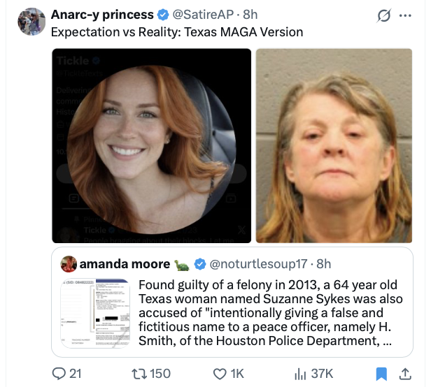 RichardHanania's tweet photo. Each of the three major figures involved in the Talarico hoax has a criminal record. 

Paxton, whose campaign they wanted to help, is also a well-known crook. 

This is the Republican Party's version of the media in the low human capital era. https://t.co/BCa6XJLmmI
