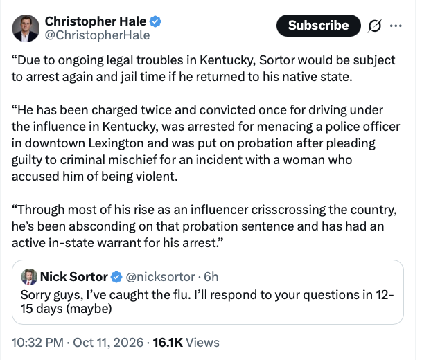 RichardHanania's tweet photo. Each of the three major figures involved in the Talarico hoax has a criminal record. 

Paxton, whose campaign they wanted to help, is also a well-known crook. 

This is the Republican Party's version of the media in the low human capital era. https://t.co/BCa6XJLmmI