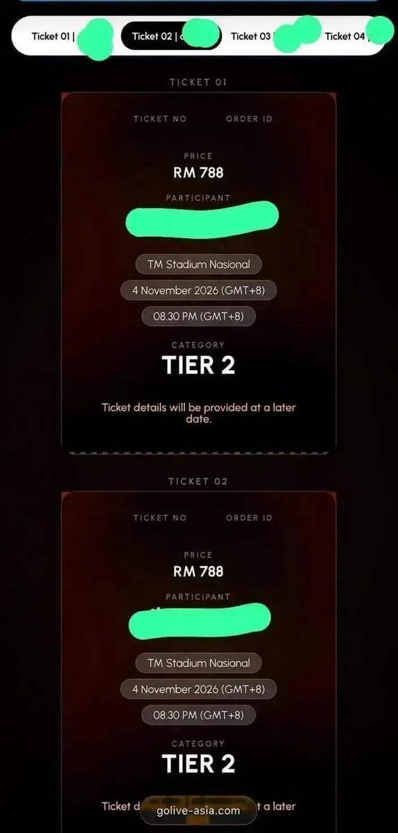 ligaya2950's tweet photo. Looking for genuine buyer The Weeknd – After Hours Till Dawn Tour tickets?

📍 TM Stadium Nasional
📅 4 & 5 Nov
🎟
2xUltimate VIP-B1
5xTier 2 | Section 106

I have a few original tickets available from a confirmed booking.

Serious buyers only.
DM me for details & proof of purchase.
#AfterHoursTilDawnTour #THEWEEKNDinKL
#THEWEEKND