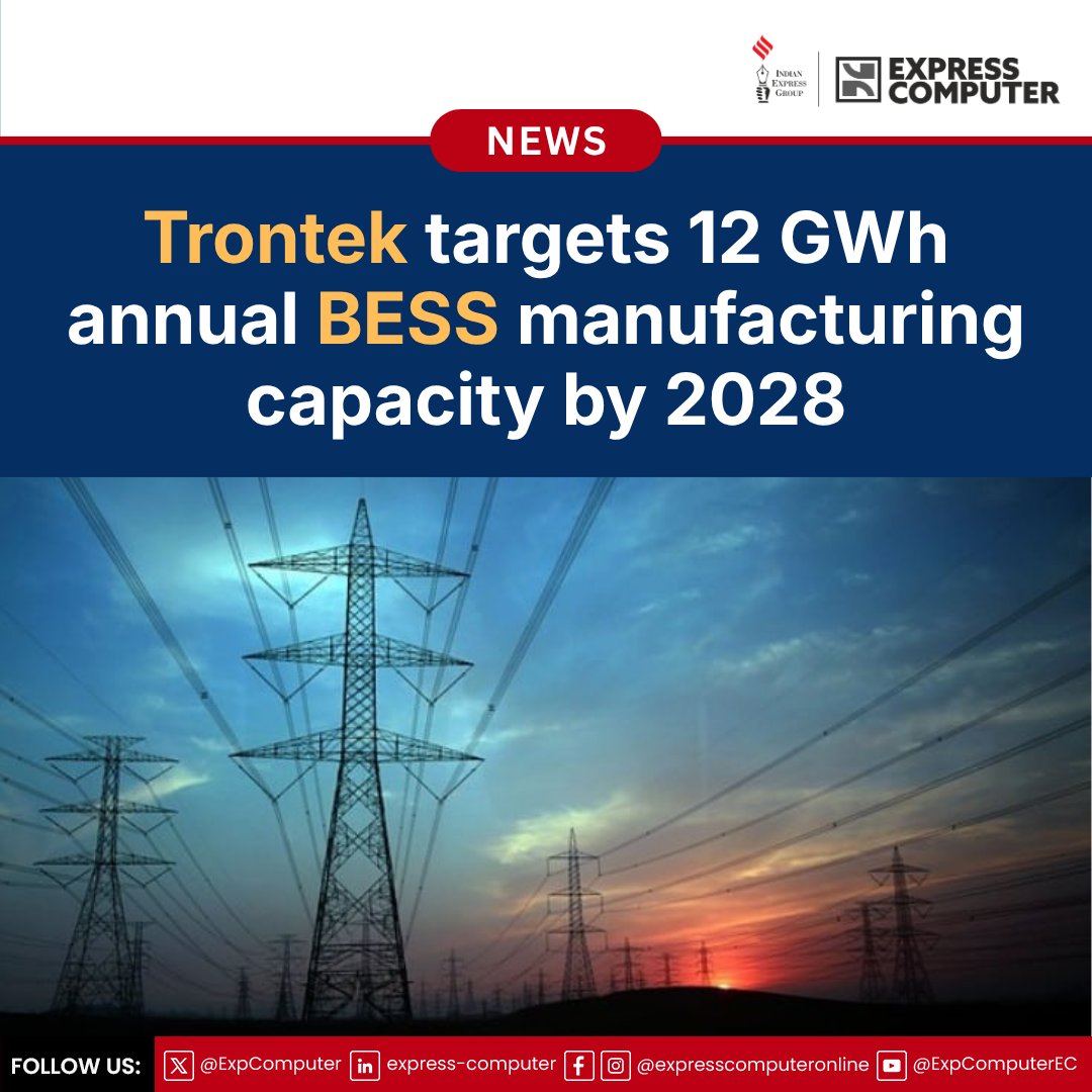 ExpComputer's tweet photo. #Trontek Targets 12 GWh BESS Manufacturing Capacity by 2028 - https://t.co/4VhBbSePTO | #technews #technology #futuretech #AI https://t.co/w8WNC5u8FH