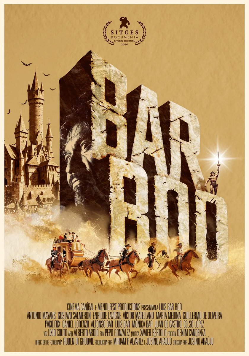 doctorfrusna's tweet photo. "BAR BOO" (2026) @sitgesfestival 

En el 25 aniversario de su pérdida, y a las puertas del 100 aniversario de su nacimiento, el director y guionista #JosiñoAraújo rinde homenaje a una de las figuras más prolíficas (y posiblemente, menos recordadas) de nuestro cine, el actor #LuisBarBoo.

Habréis visto su rostro atravesado por su icónica cicatriz en infinidad de películas, pero hasta ahora nadie le había dedicado la atención mediática y el cariño que se merecía.

#BarBoo es un documental que explora tanto los orígenes como la trayectoria del actor vigués, de una manera fascinantemente amena y con un cuidado estético que derrocha un enorme cariño y admiración por su protagonista.

A través de su perfectamente ajustado metraje, podemos descubrir su historia llena de anécdotas de la mano de conocidos expertos, a los que quiero y admiro, como @enriquelavigne, Marta Medina, @goliveira, @VMatellano, @pacofox, @salmerongustavo o mi hermano @Danipaquitof  

Pese a ser el eterno secundario que acompañó a iconos de la talla de Clint Eastwood, Kirk Douglas, Sean Connery o Arnold Schwarzenegger... al fin, #BarBoo es la verdadera estrella.

Una pieza indispensable para todos aquellos que amáis el cine.