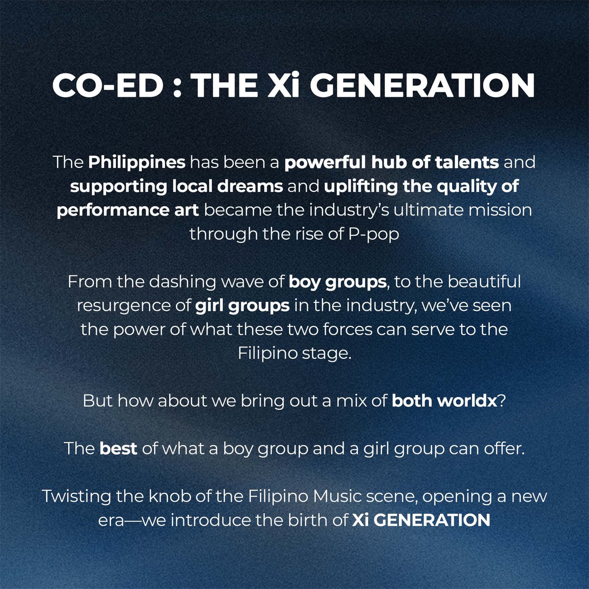 xigenofficial's tweet photo. 🔊 Turn up the xiren! We are XiGEN!
Xplain & Deco-ed: The Xi Generation ✗•
Listen and look here 👇
#SBTown #XiGEN #COED #PPOP https://t.co/7hSzDemePG