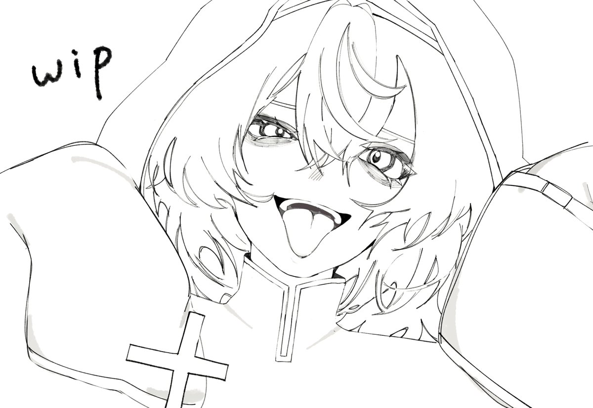y_a58cdc's tweet photo. べぇ～！　シスター🐙🌟wip https://t.co/z4Fu6kjHJd