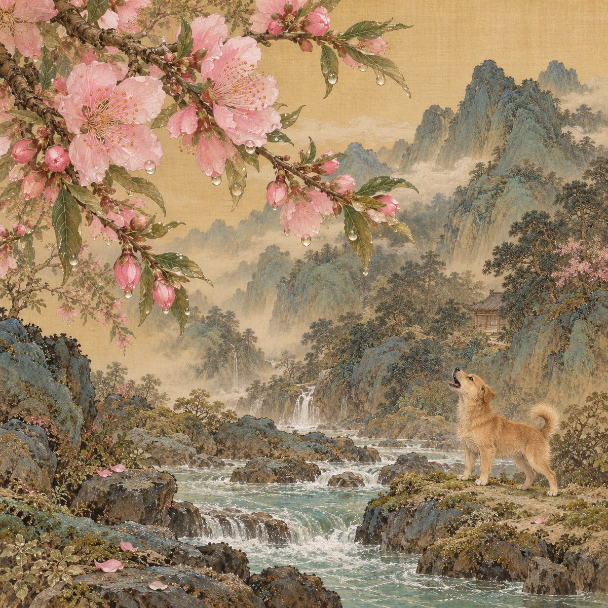 inkroom_cn's tweet photo. @jiewenhe17368 竹之山老师受邀试了 InkRoom，用李白《访戴天山道士不遇》画了一张国画，说对诗意理解得不错。谢谢你认真试、认真说🙏

我们也照着画了四张：
犬吠水声中，桃花带露浓
树深时见鹿
飞泉挂碧峰
愁倚两三松

你心里那幅，也来画画 👇
https://t.co/gf0LtNZaQI
https://t.co/kwZcETMKcV https://t.co/3nuF1awI0c