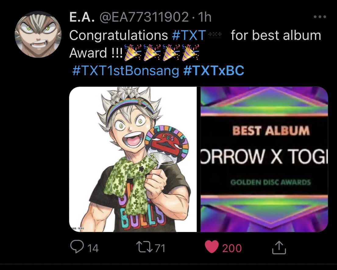 tigergourd's tweet photo. Black clover and their fans still have a precious place in my heart 6 years later https://t.co/Shk1fpQQfn