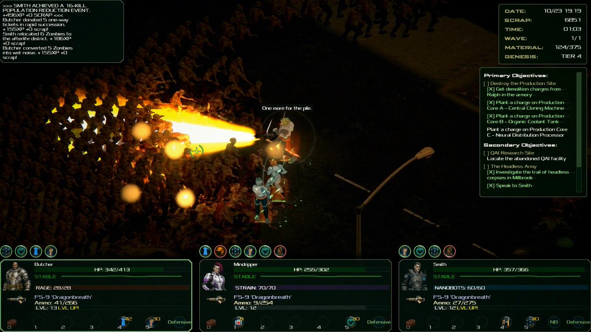 d3c1m470r's tweet photo. @Giulio6686 Hi!

I'm the solo developer of the upcoming pc isometric post-apocalyptic rpg shooter Fleshgrinder inspired by Diablo 2, Fallout 1-2, Zombie /Alien Shooter.
In-house engine.

Steam page and playable demo:
https://t.co/foeQX65UdL
Trailer:
https://t.co/cYRdu098Yw https://t.co/jihv1xG7Qs