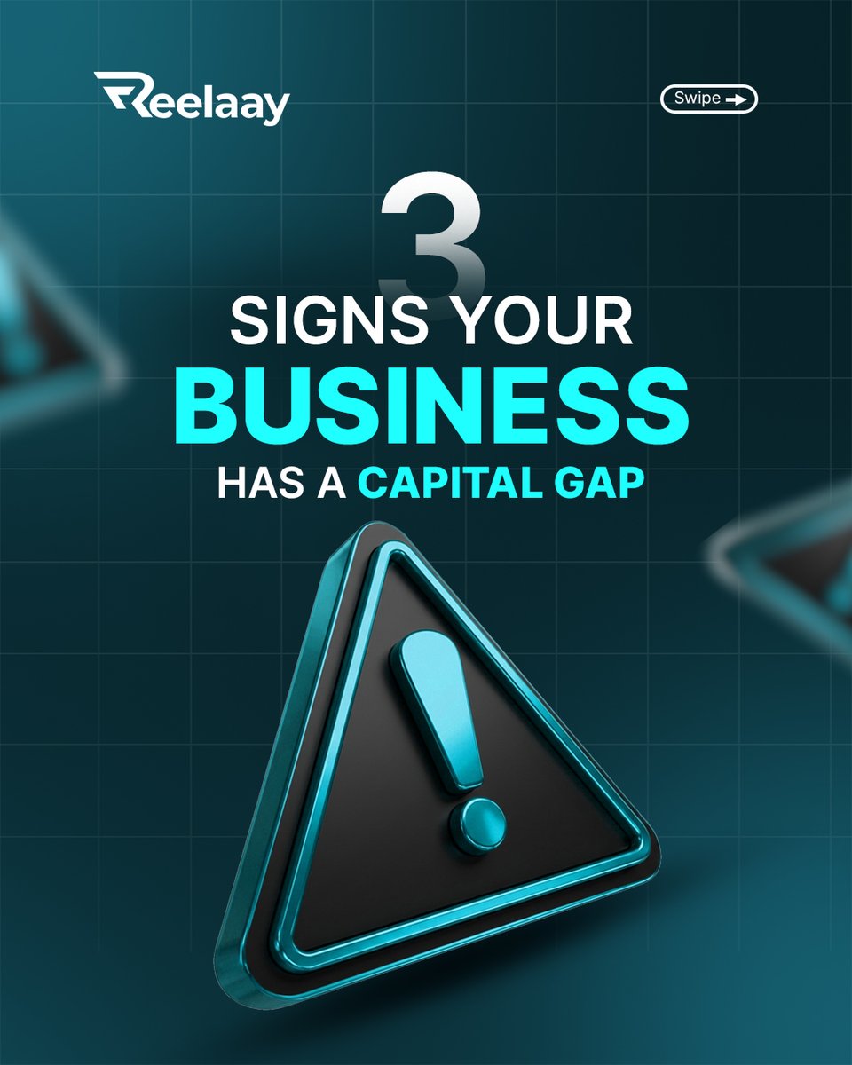useReelaay's tweet photo. Not every business that needs financing is struggling.

Sometimes, business is good. Customers are interested, orders are coming in, and no room to grow.

The problem? The cash to make it happen isn’t available when you need it.

Here are 3 signs your business has a capital gap https://t.co/cfAobUuI9n