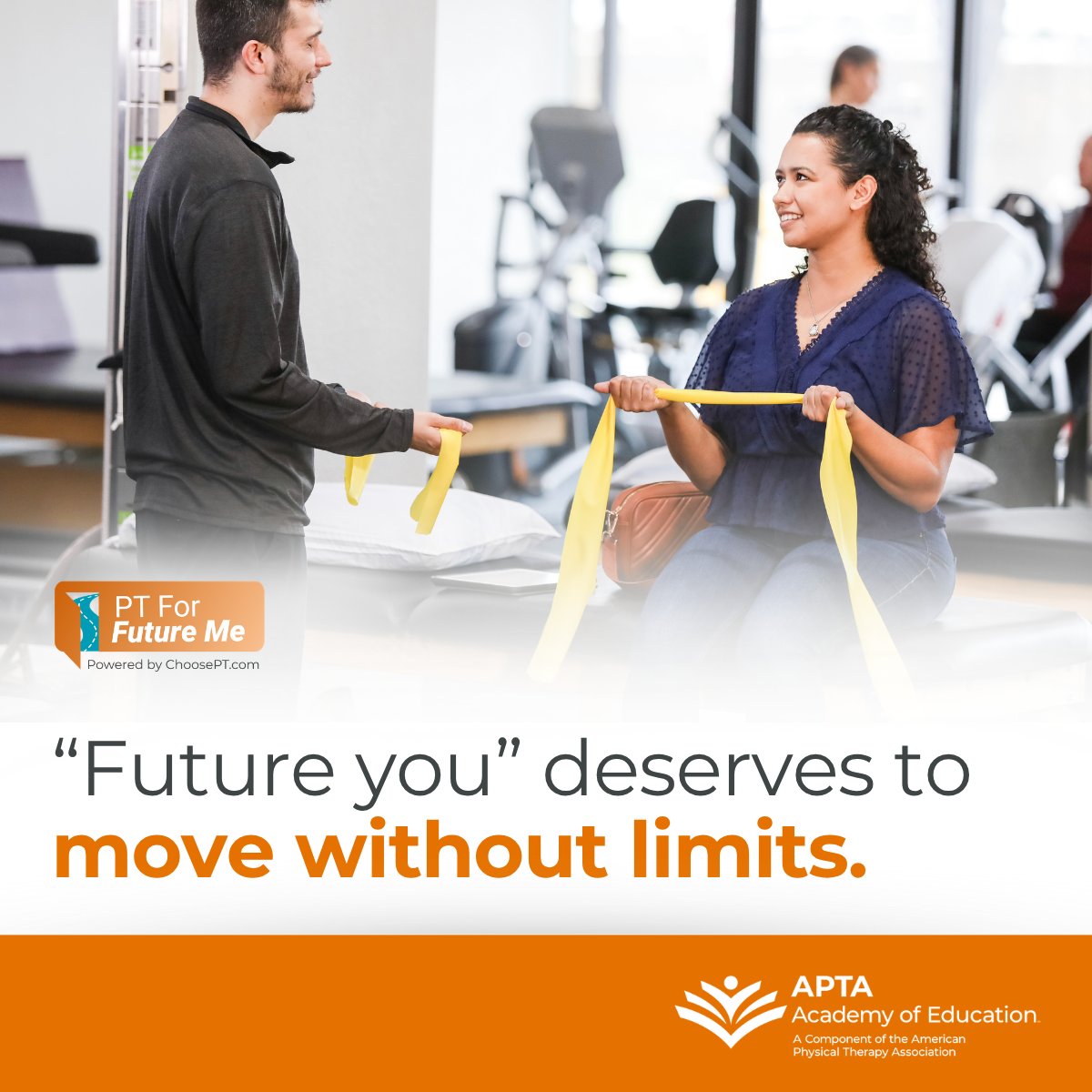 Choose_PT's tweet photo. Your care is shaped by a physical therapist’s education and training. PTs are highly educated movement experts who help keep you moving: https://t.co/JrJnfZznwi
#ChoosePT #PTMonth @APTA_AcadPTEd https://t.co/Deg9sIK9Z5