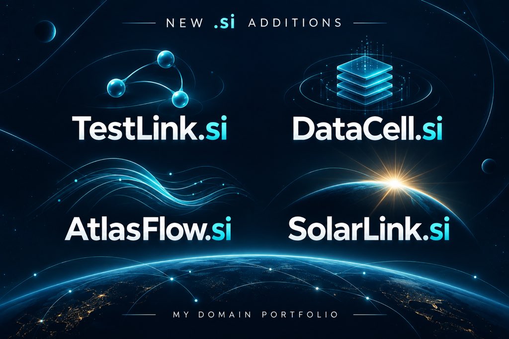 Neishorr's tweet photo. New .si additions to my portfolio 🚀

https://t.co/yCgRQD7fuz
https://t.co/af6zGBWPED
https://t.co/uLPcMzLqWY
https://t.co/2mdBEn5ctf

Which one is your favorite?

#DomainInvesting #Domains https://t.co/IU2eU5Ke9m
