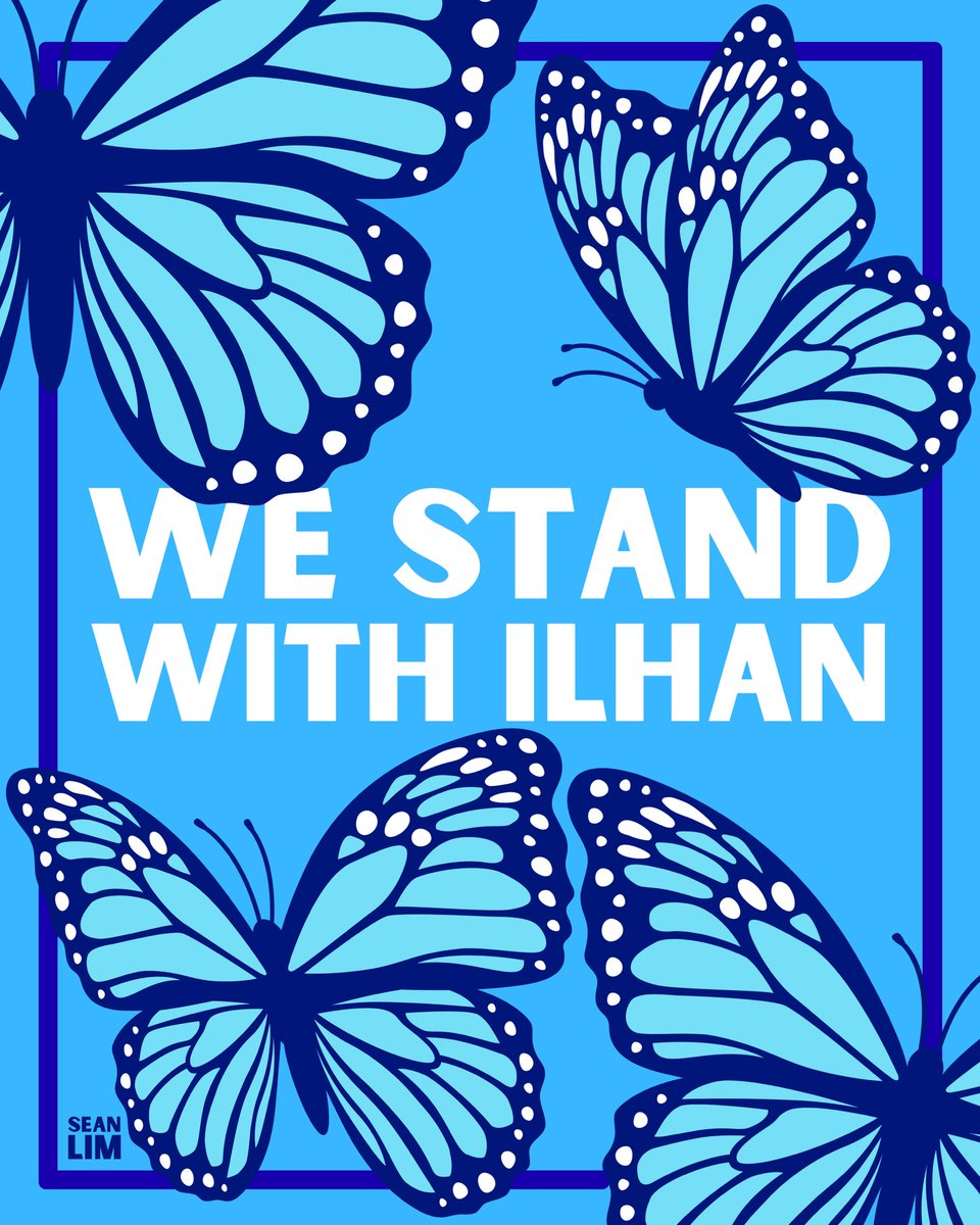 SeanLimMN's tweet photo. WE STAND WITH ILHAN 🩵 https://t.co/7BKyUZePe2