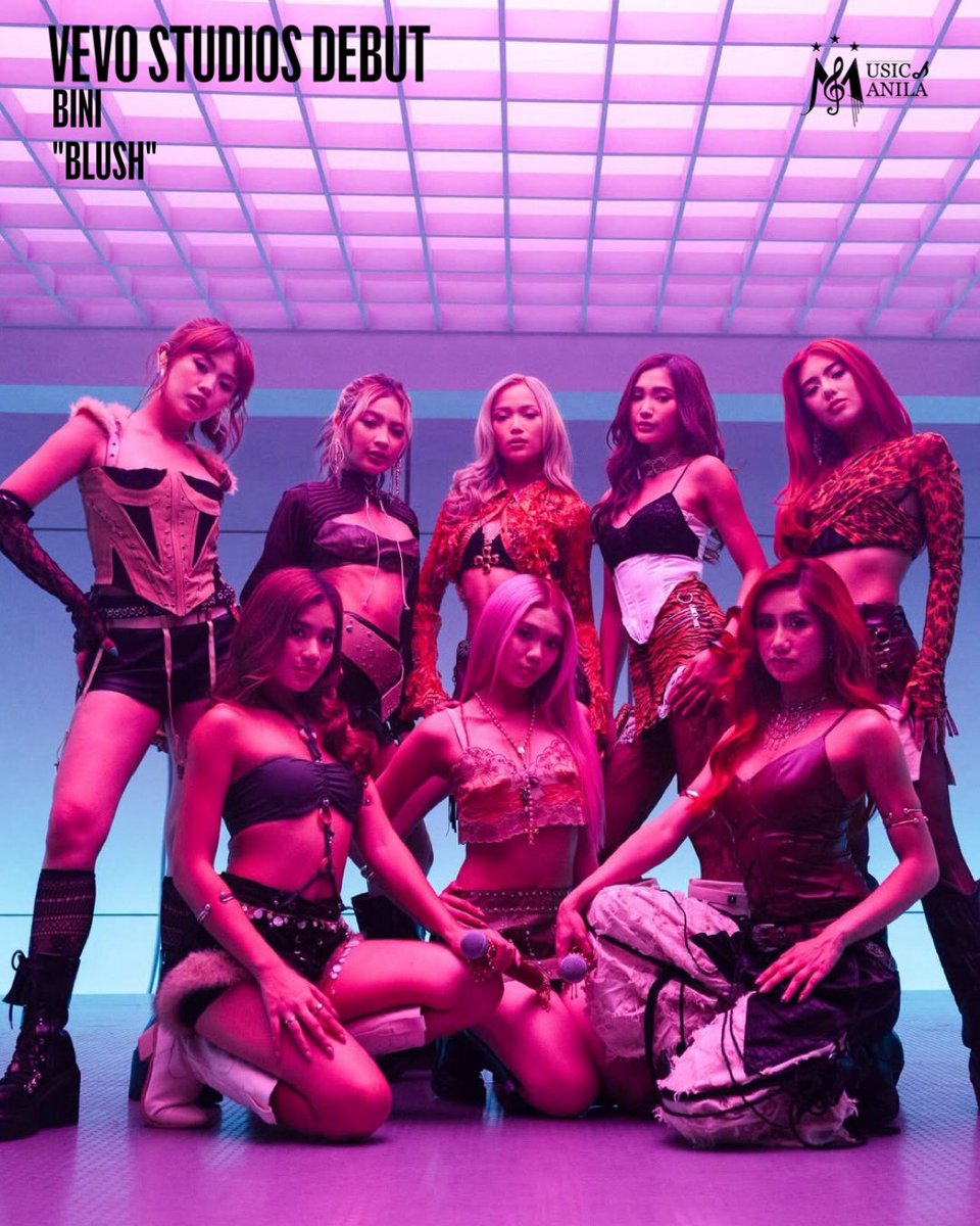 musicmanilateam's tweet photo. The nation’s girl group marked its debut at the renowned Vevo Studios in the US. 

Adding to the group’s international milestones, BINI also delivered a performance of “Blush,” their maiden project on Vevo Studios in Los Angeles. The video is now available on the group’s official YouTube channel. These achievements follow BINI’s wins for Artist of the Year and Tour of the Year for the “Signals” World Tour at the Filipino Music Awards 2026

#BINI #VEVO