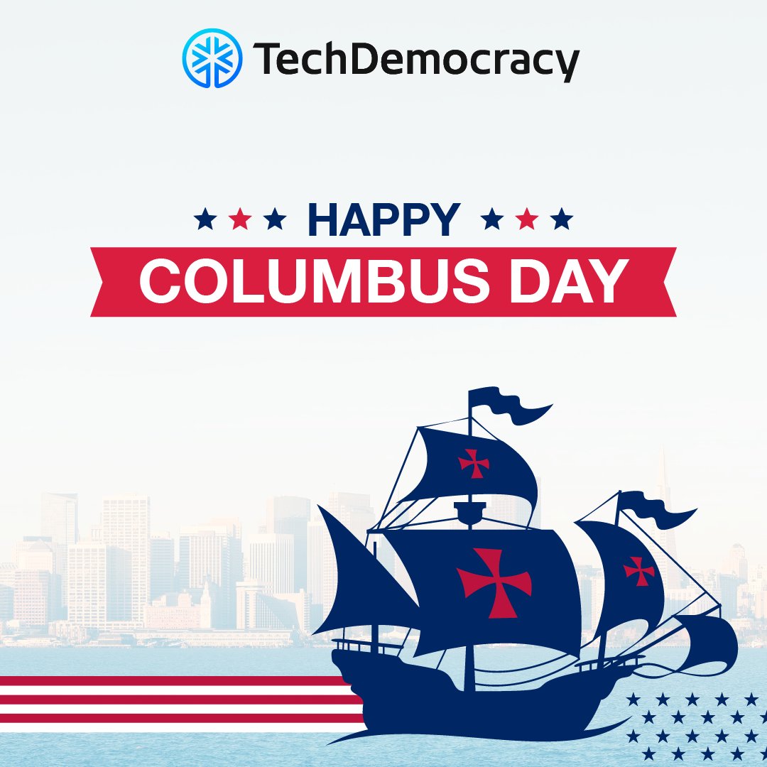 techdemocracy's tweet photo. This Columbus Day, we recognize the importance of understanding history in all its complexity.

As many take the long weekend to pause, recharge, and spend time with loved ones, we wish our U.S. colleagues, clients, and community a peaceful holiday.

#ColumbusDay #TechDemocracy https://t.co/cCKLbHx6U3