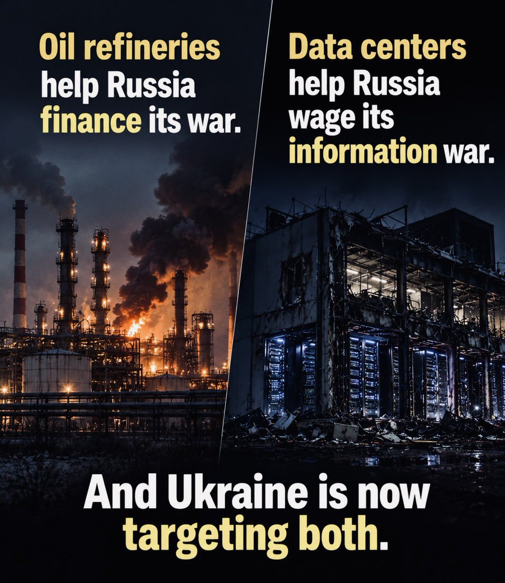 rshereme's tweet photo. Ukrainian attacks on Russian data centers may be even more painful for Russia than attacks on its oil refineries.

Here is why.

Russia has been waging two wars against Ukraine. The first is a physical war, fought with missiles, drones, tanks, and soldiers. The second is an information war, fought through propaganda, disinformation, and millions of social media posts designed to manipulate public opinion.

Attacking Russian oil refineries undermines Russia’s ability to finance and sustain its physical war. But attacking Russian data centers undermines its ability to wage the information war.

And we are already seeing very interesting developments.

Following Ukrainian strikes on Yandex data centers, reports indicate that internet traffic originating from Yandex’s network has collapsed. According to reporting based on Cloudflare data, bot traffic from that network fell to just 0.4% of its recent peak.

Meanwhile, online activity supporting Germany’s far-right AfD party has dropped dramatically. The anti-Ukrainian hateful rhetoric from Poland has decreased. Russian-linked MAGA accounts and other pro-Russian networks on social media are bleeding.

The implications are enormous.

For years, Russia has invested heavily in influencing elections, dividing Western societies, and spreading propaganda that undermines support for Ukraine.

And now Ukraine may have found a way to disrupt that machinery.

Think about the implications for elections in Europe and the United States. Political movements that have benefited from Russian disinformation could suddenly find themselves without part of the online infrastructure that helped amplify their propaganda.

And there is another important dimension. Yandex is not just a search engine. It is a major part of Russia’s digital economy, supporting cloud services, artificial intelligence, navigation, businesses, and everyday online activity.

So these attacks hurt Russia on multiple fronts.

They disrupt its economy. They threaten its technological development. And they weaken its propaganda machine.

That is why I believe these attacks may ultimately prove even more effective than strikes on Russian oil refineries.

Oil refineries help Russia finance its war.

Data centers help Russia wage its information war.

And Ukraine is now targeting both.
