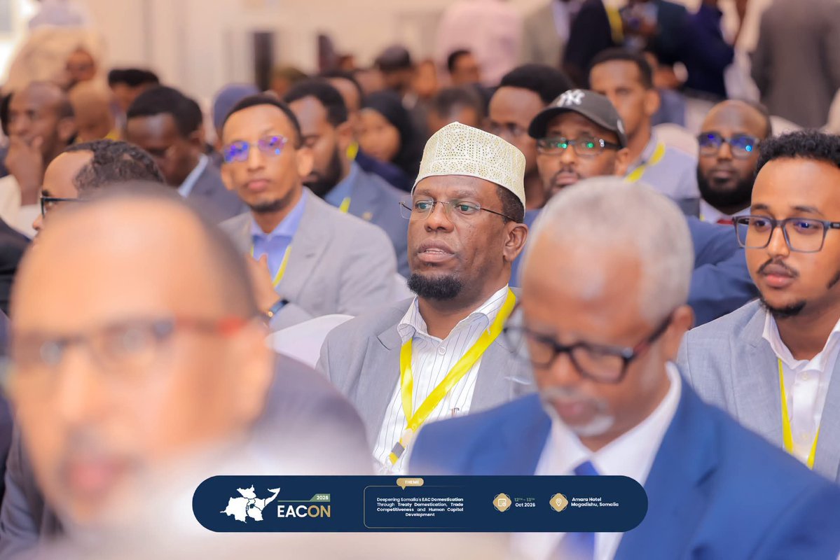 SIMADUniversity's tweet photo. H.E. Salah Jama, Deputy Prime Minister of Somalia, officially opened EACON 2026 in Mogadishu, reaffirming Somalia’s commitment to regional integration, economic growth, and stronger cooperation with EAC member states.
#EACON2026 #Somalia #EastAfricanCommunity #RegionalIntegration https://t.co/5ijSjbKVSK
