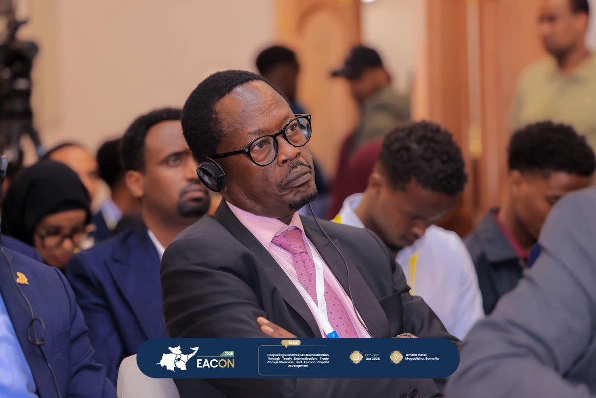 SIMADUniversity's tweet photo. H.E. Salah Jama, Deputy Prime Minister of Somalia, officially opened EACON 2026 in Mogadishu, reaffirming Somalia’s commitment to regional integration, economic growth, and stronger cooperation with EAC member states.
#EACON2026 #Somalia #EastAfricanCommunity #RegionalIntegration https://t.co/5ijSjbKVSK