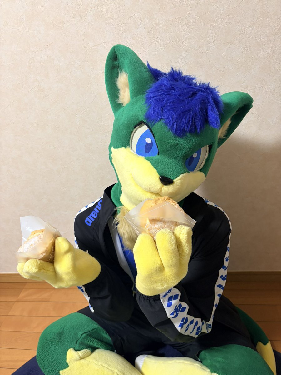 nano_______cha's tweet photo. 「ﾅﾉﾁｬとシュークリーム、どっちが好き？」
…………答えは簡単だよね！✨

📷 : @fan57_furry 
#FursuitEveryday #ﾅﾉぴくﾁｬ https://t.co/18bhf8Euxf