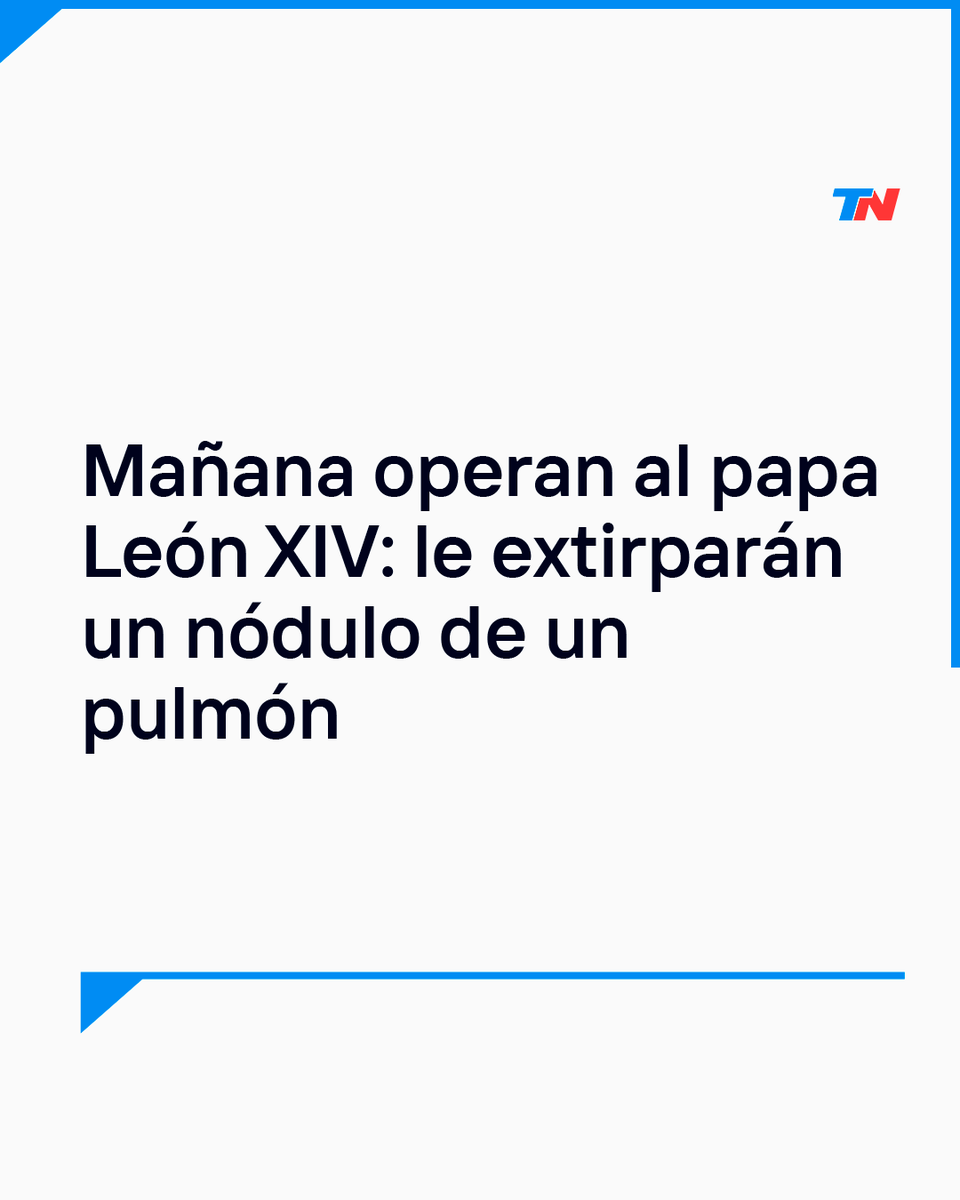 todonoticias's tweet photo. Mañana, martes 13 de octubre, operan al Papa a menos de su viaje a la Argentina. Le tienen que extirpar un nódulo que le detectaron en un pulmón.
Hay hermetismo con respecto a la gira que arrancaba el 6 de noviembre https://t.co/evxkmwidBa