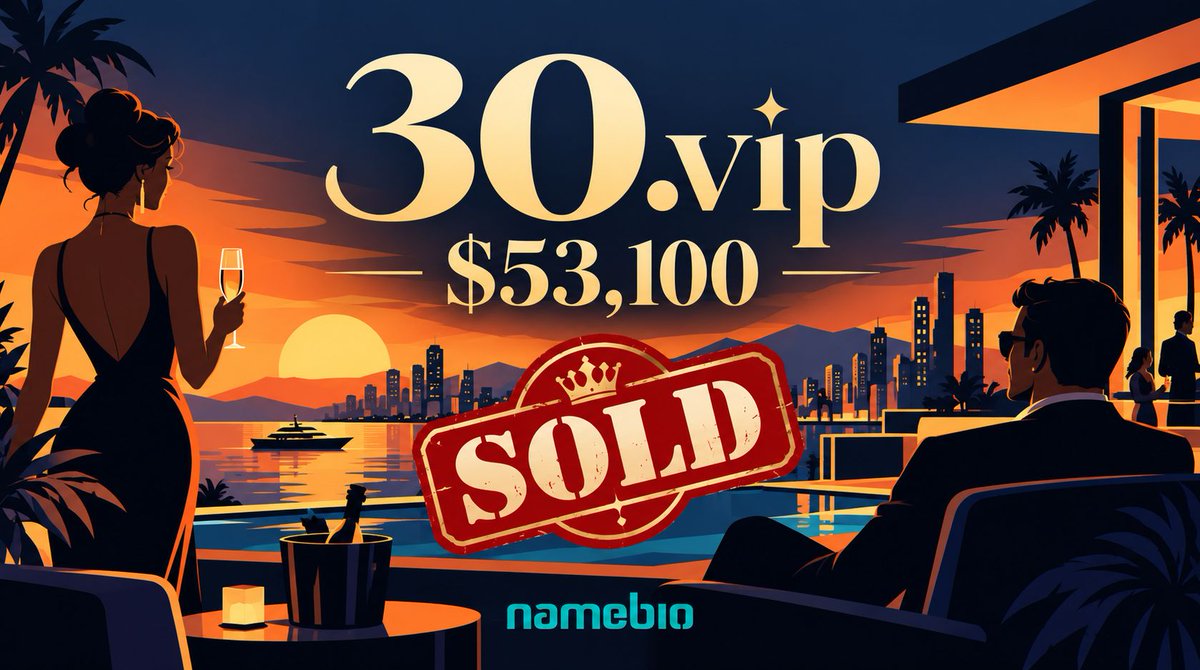NameBio's tweet photo. Yesterday saw $525k in domain name sales, including:

$53,100 30․vip
$14,548 EMAI․com
$10,096 Lykke․com
$8,609 Rev․si
$8,209 Sanctum․ai
$4,050 DesignOps․com
$4,000 WSR․co
$3,722 ERCX․com
$3,500 Built․si
$3,399 MrCoin․com
$3,250 CarBin․com
$3,204 BirchAndHerb․com
$2,575 PodPay․com
$1,988 Hyperagentic․org
$1,675 Assurely․com
$1,530 IPO․cc
$1,340 AlightWorld․com
$1,288 Oktora․com

📊 Top 100 Sales: https://t.co/iqCnljKaok
Repeat sales + charts in reply 👇