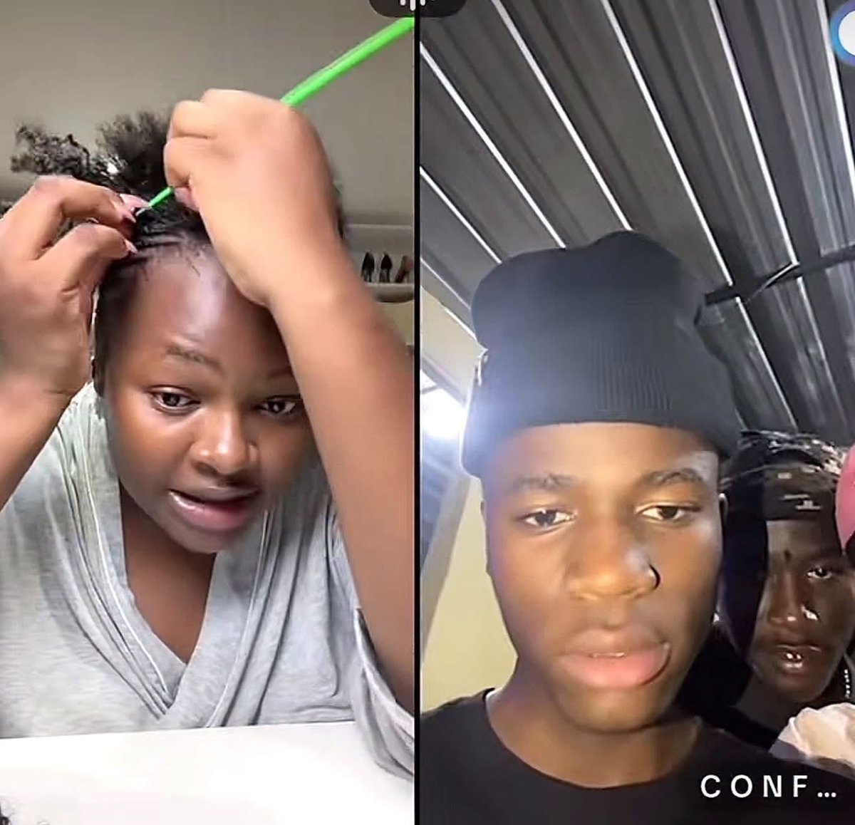 ZamakonkeK's tweet photo. When Grace locates you, NOTHING can stop it! 😭🤣❤️

These boys went LIVE with Grace Mondlana without even knowing who she was! They sent her a request, got shocked when she accepted and even made fun of her gown. 😭🤣

As they chatted, Grace discovered that two of them are in matric, while the other sells fruits and vegetables in Sebokeng after dropping out of school. They all live with their grandmother.

Grace offered to help them with driver’s licences, a security course and finding customers for their business. 🥹❤️

Honestly, these boys’ lives are about to change, and their Gogo will be so proud!🥹❤️