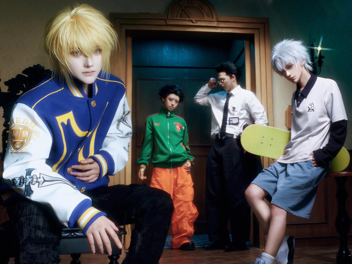 yuyuneko22's tweet photo. MEDM ×『HUNTER×HUNTER』

ゴン・キルア・クラピカ・レオリオ
メイン4人をイメージしたコラボアパレル！
公式より新たな着用ビジュアルが公開されました📸

引用元
https://t.co/YsW389AvWO

#HUNTERHUNTER #ハンターハンター https://t.co/XXHakOk4B1