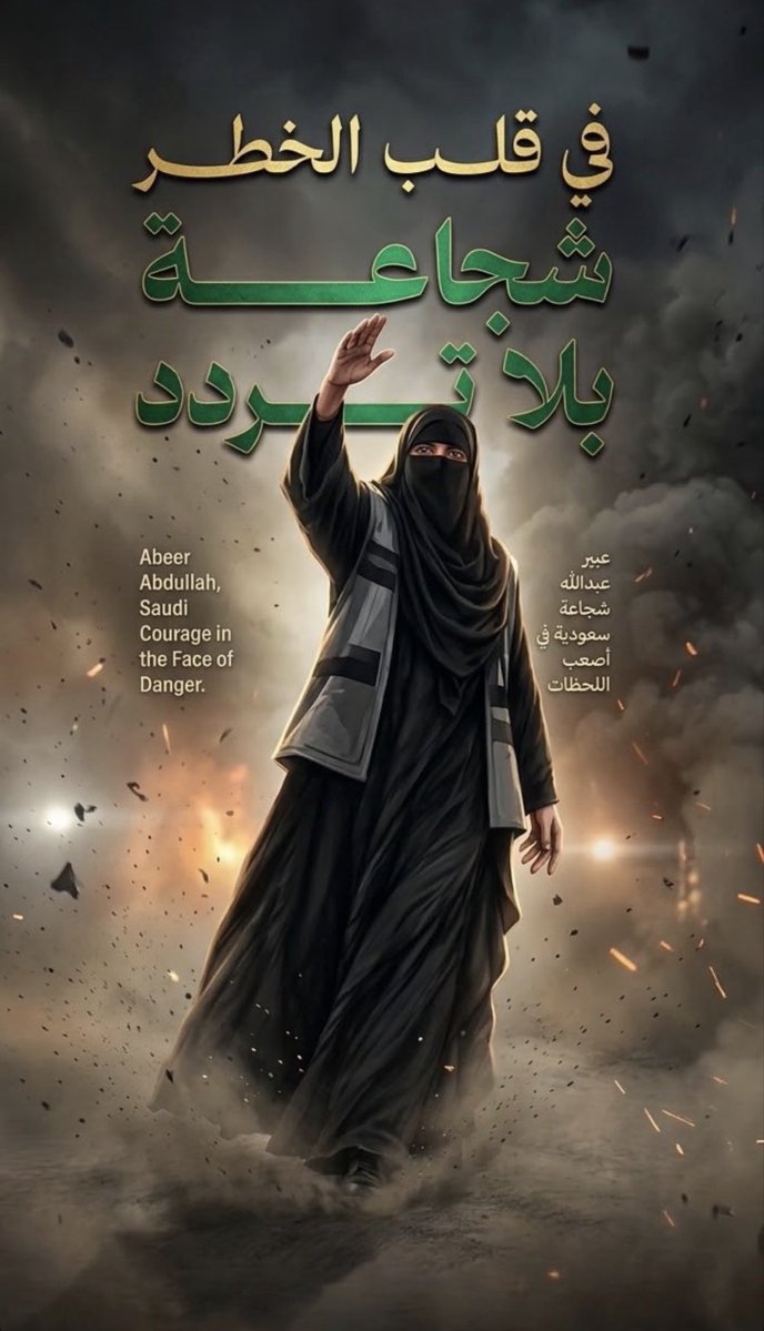 bin_jumah's tweet photo. #عبير_العجمي يا كبر فخرنا فيك يا عبير 🙏🏻 
 🇸🇦جسدتي معنى المسؤولية والشجاعة، وان حب الوطن فعلٌ وموقف، كيف لا ووطنا يجري فينا مجرى الدم 💚

🇸🇦 فخرنا للأبد🇸🇦 https://t.co/fY5k8musSr