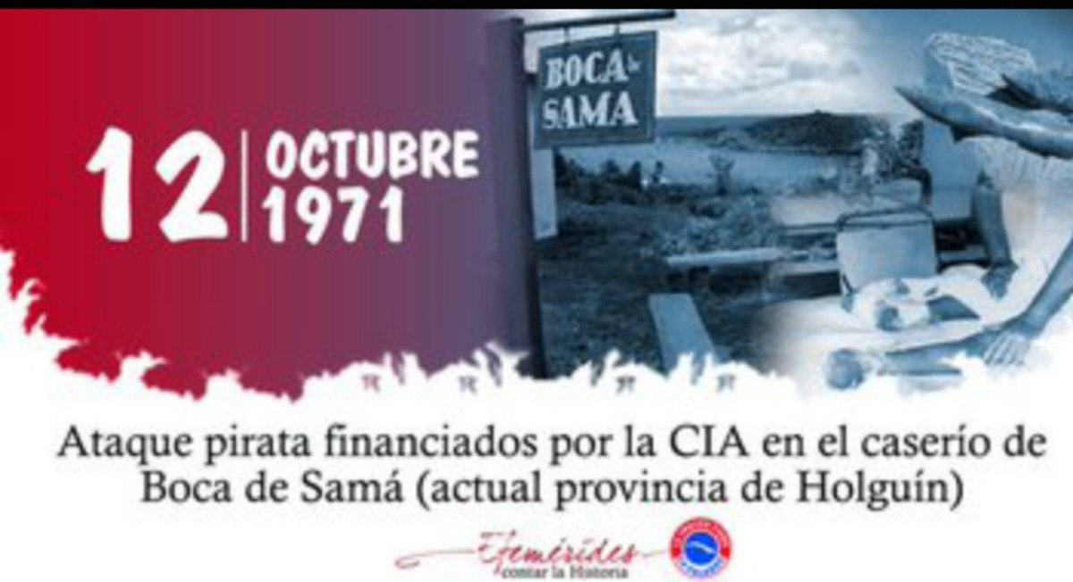 Yolexisrguez's tweet photo. El 12 de octubre de 1971, un ataque terrorista en Boca de Samá causó dos muertes y cuatro heridos, incluidas dos niñas. Recordamos a las víctimas y rechazamos el terrorismo. 
#NoAlTerrorismo https://t.co/uTKOthDLvY