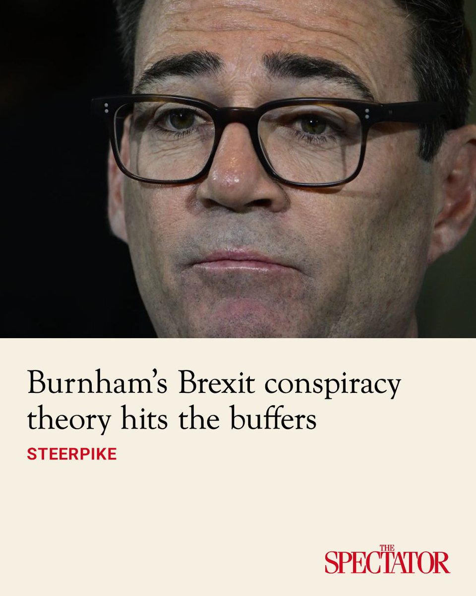 spectator's tweet photo. Oh dear. Andy Burnham's attempt to smear Brexit as the product of a sinister Russian disinformation campaign has already been exposed as nothing more than… disinformation.

During a car-crash set of interviews this morning, Foreign Office minister Stephen Doughty admitted that no Kremlin attempt to interfere with Brexit had succeeded. Not that Doughty didn't try his damnedest to avoid stating the obvious.

✍️ Steerpike

Article | https://t.co/ic8Am6RvSd | @MrSteerpike