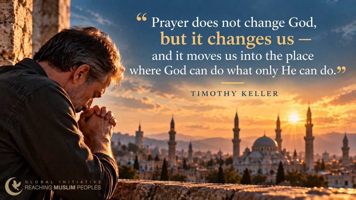 reachingmuslims's tweet photo. Prayer matters. 🙏 Today, pray for Muslims around the world who are searching for truth & hope. Pray that God will open hearts, reveal the truth about Jesus, & give Muslims opportunities to encounter His love.
Every Muslim needs to know the truth about Jesus!
#PrayForMuslims https://t.co/X6igMBkPq9