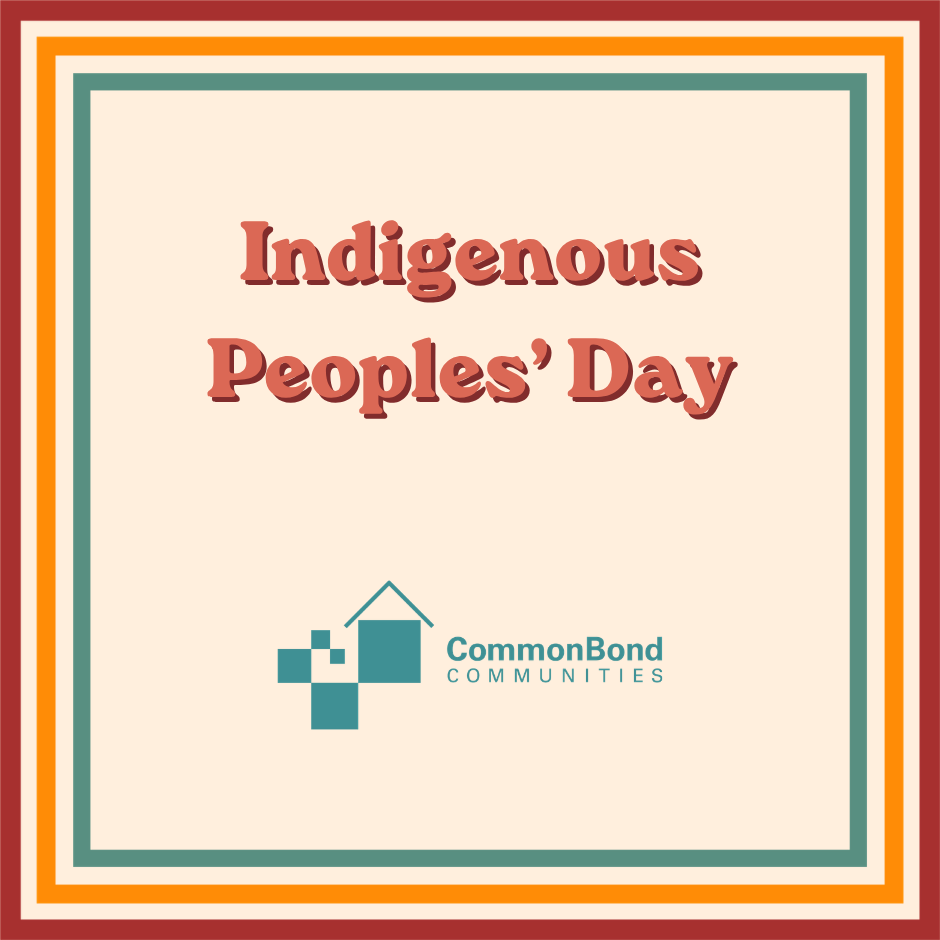 CommonBondComm's tweet photo. Today is Indigenous Peoples’ Day, and we honor Indigenous culture and contributions, both past and present. At CommonBond, we celebrate the voices and history of Indigenous individuals in our communities! 

Check out events happening near you!
https://t.co/gzb5JDeY02 https://t.co/uJxl9b4bbB