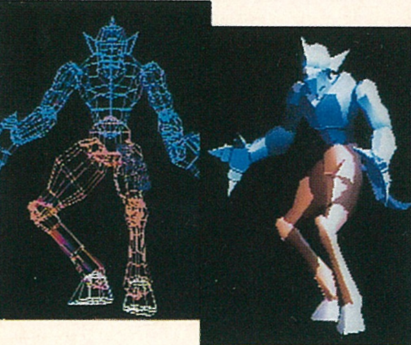 AspenVesper's tweet photo. Shin Megami Tensei: Devil Summoner prototype screenshots from around 1994, with scrapped 3D enemies. https://t.co/oX1DEAmO13