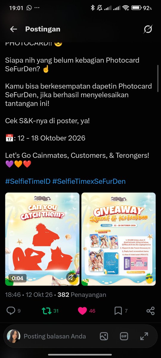 bukananifa's tweet photo. @selfietimeid Done min https://t.co/itsE8AAE7d