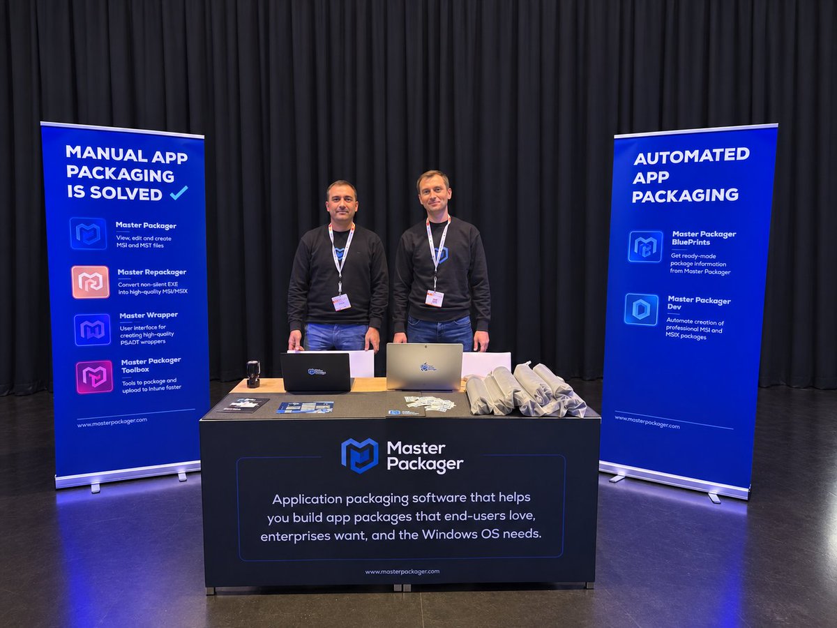 TomsKnostenberg's tweet photo. Master Packager Ltd is a five-person company growing an average of 70% every year. What I didn't expect was that at the AppManagEvent 2026 conference, we'd have more conversations with our existing customers than with people who hadn't heard of us yet.

The AI improvements in 2026 changed how I look at application packaging. If you had told me last year what I'd be showing at this conference, I wouldn't have believed it. Mainly because just one year ago, the things I showed in my session weren't possible. I wanted to share what I've learned and how we're planning to adapt. The recording of my session will be available on our @MasterPackager  YouTube channel soon.

We're building the best application packaging solution to make app management easy and affordable. I know that AppManagEvent/EndpointManagEvent is one of the best places in Europe to meet people who understand how important it is to package apps in an organization. This will become more and more important as AI agents start running everywhere.

It was inspiring to meet our customers, partners, friends and everyone else interested in making endpoint management easier. @appmanagevent team is amazing at organizing the event. Thank you, and see you next year!