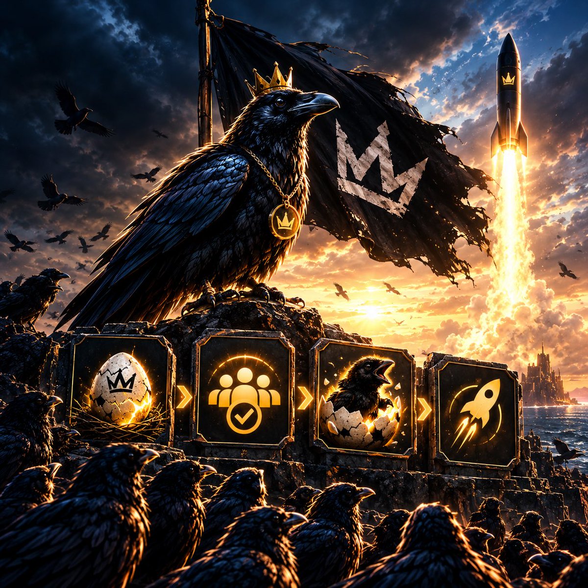 arMAXcent's tweet photo. THIS IS WHY solana:GtV6g1ey2NERrcbvL5bdzrxRJQDfxpMaLU9oLtRipump EXISTS. Not just another memecoin. A LAUNCHPAD. New HATCH ideas. Community votes. New launch opportunities every month. 
The flock chooses what comes next. 
Keep watching https://t.co/amajZ5hT0G. 🖤 https://t.co/rMIpWnsF8O