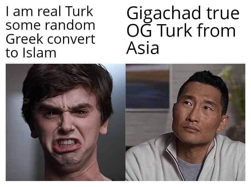 iiwasinthee212's tweet photo. REAL turkish people are genetically closer to Koreans. They both have Mongolian/Manchurian Ancestry. 
Kazakhs/Uyghurs/Uzbeks... 

"Türk" is an asian word. 
Theyre usually darker, taller and have that distinctly Korean square skull shape 

Modern citizens of the state
 of Turkey are basically Greek/Iranian/Mediterranean.