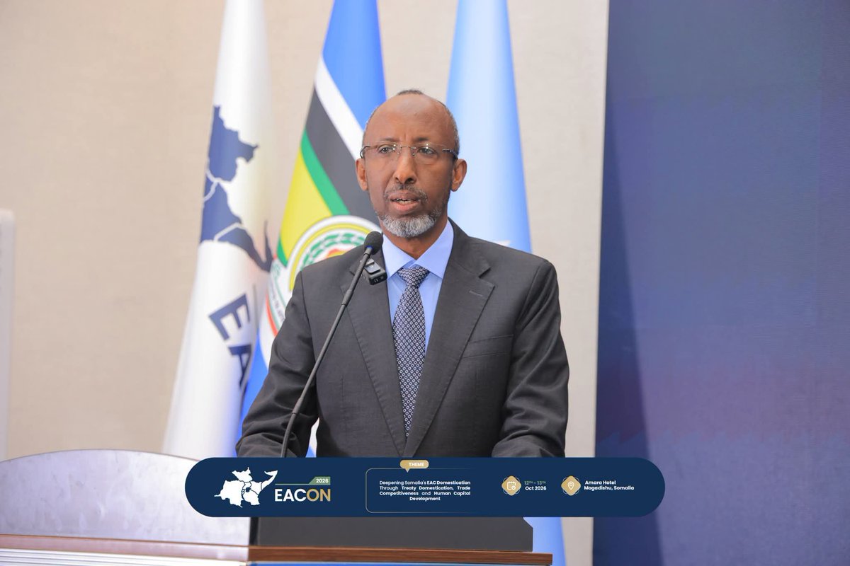 SIMADUniversity's tweet photo. At EACON 2026 in Mogadishu, the EAC Executive Course was officially launched by H.E. Farah Sheikh Abdulkadir, Minister of Education, Culture and Higher Education, to strengthen human capital and equip professionals with the knowledge and skills to advance Somalia’s integration into the East African Community.
#EACON2026 #Somalia #EastAfricanCommunity #RegionalIntegration