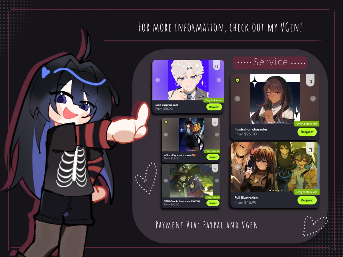 DestiShine46's tweet photo. Commisions are OPEN!。。♥

Feel free to ask me anything if you have any questions!

If you're interested in commissioning me, please check out my VGen!

Likes + RTs are appreciated. Thank you!♡
Link below⬇️ https://t.co/buzbIZEHEy