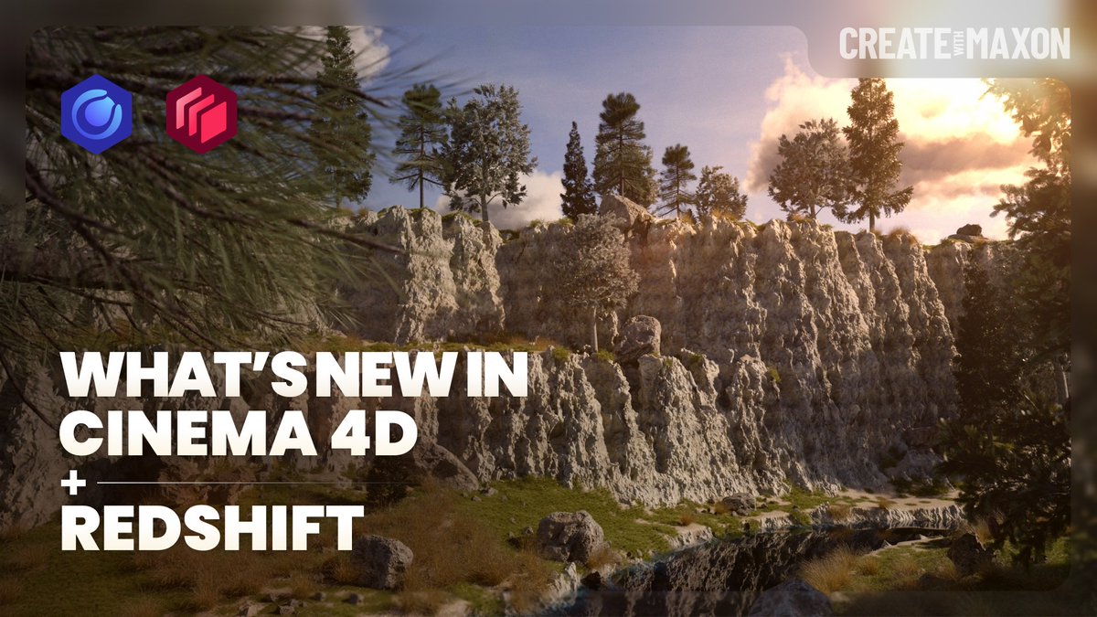 maxonredshift's tweet photo. What’s New in Cinema 4D &amp; Redshift | Join us on October 14 at 8 am PST for a live stream of the latest Cinema 4D &amp; Redshift releases. Maxon trainers Elly &amp; Jonas will showcase new features &amp; share workflow tips, with practical insights along the way. 🌱
🔗 https://t.co/4IdOmLFhjk https://t.co/coY55JK4py