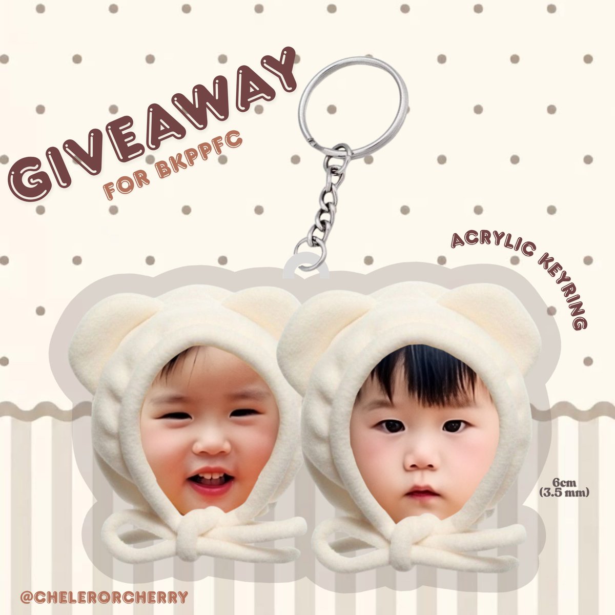 chelerorcherry's tweet photo. แจก 5 คนค้าบบบ 
พวงกุญแจหมีแฝดอ้วม🐻‍❄️🐻‍❄️  

แค่ รี  (สุ่มพรุ่งนี้ 15:00คั้บ)  

**ส่งให้หลังจบคอนน้องพี หรือถ้าของมาไวอาจจะส่งก่อนน้าา #GiveawayforBKPPFC #bbillkin #ppkritt #bkpp #บิวกิ้นพีพี https://t.co/QmJxANRxld